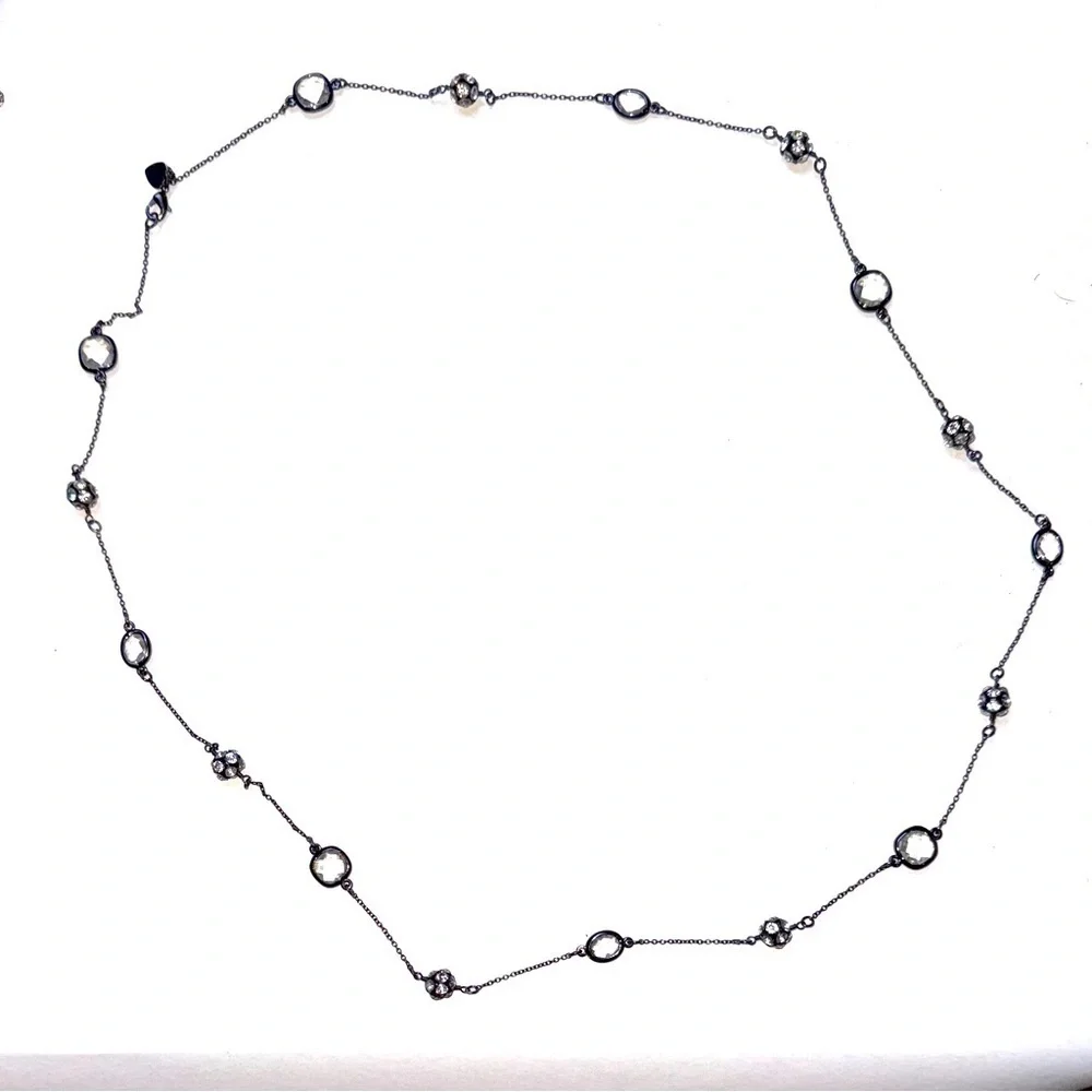 Stella & Dot 36” Chelsea Layering Hematite Pave Necklace - Picture 5 of 5